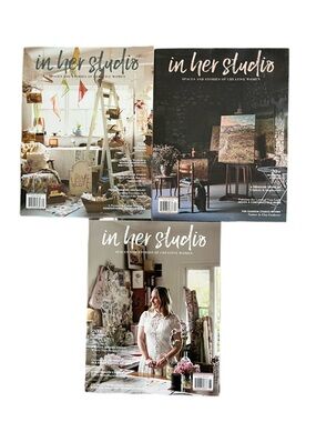 Lot of 3 Stampington & Co Magazines! In Her Studio! Brand New!